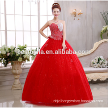 Cinderella dress organza ball gown Wedding Dresses 2017 Sleeveless puffy dress robe de mariage red wedding gowns